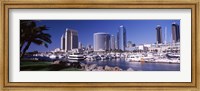 Framed Boats in a Harbor, San Diego, California