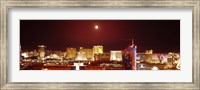 Framed Moon Over Las Vegas at Night