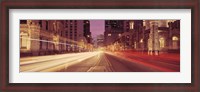 Framed Michigan Avenue at Dusk, Chicago, Illinois