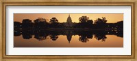 Framed Sepia Toned Capitol Building at Dusk, Washington DC