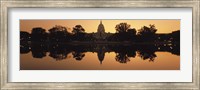 Framed Sepia Toned Capitol Building at Dusk, Washington DC