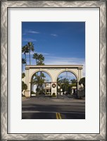 Framed Entrance gate to a studio, Paramount Studios, Melrose Avenue, Hollywood, Los Angeles, California, USA