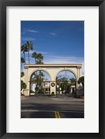 Framed Entrance gate to a studio, Paramount Studios, Melrose Avenue, Hollywood, Los Angeles, California, USA