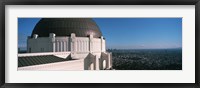 Framed Observatory with cityscape in the background, Griffith Park Observatory, Los Angeles, California, USA 2010