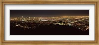 Framed Night View of Los Angeles from the Distance