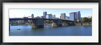 Framed Bridge across a river, Burnside Bridge, Willamette River, Portland, Multnomah County, Oregon, USA 2010