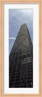 Framed Low angle view of a building, Hancock Building, Chicago, Cook County, Illinois, USA