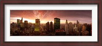 Framed Sunset cityscape Chicago IL USA