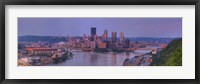 Framed City viewed from the West End at Sunset, Pittsburgh, Allegheny County, Pennsylvania, USA 2009