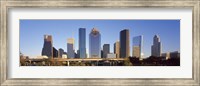 Framed Skyscrapers against blue sky, Houston, Texas, USA