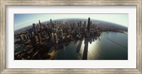 Framed Bird's eye view of Chicago, Cook County, Illinois, USA 2010