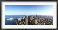 Framed View of Chicago from the air, Cook County, Illinois, USA 2010