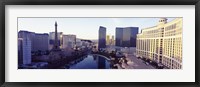 Framed Hotels in a city, The Strip, Las Vegas, Nevada, USA 2010