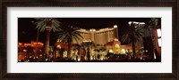 Framed Hotel lit up at night, Monte Carlo Resort And Casino, The Strip, Las Vegas, Nevada, USA