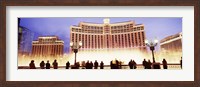 Framed Bellagio Resort And Casino Lit Up At Night, Las Vegas