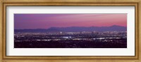 Framed Cityscape at sunset, Phoenix, Maricopa County, Arizona, USA 2010