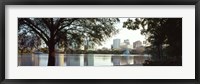 Framed Lake Eola, Orlando, Florida (black & white)