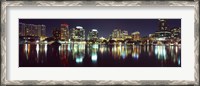 Framed Buildings at night, Lake Eola, Orlando, Florida