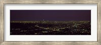 Framed High angle view of a cityscape, Los Angeles, California, USA