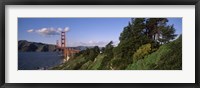 Framed Suspension bridge across the bay, Golden Gate Bridge, San Francisco Bay, San Francisco, California, USA