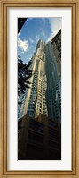 Framed Low angle view of an apartment, Wall Street, Lower Manhattan, Manhattan, New York City, New York State, USA