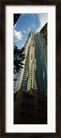 Framed Low angle view of an apartment, Wall Street, Lower Manhattan, Manhattan, New York City, New York State, USA