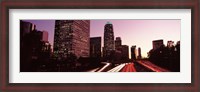Framed Highway through Skyscrapers in Los Angeles, California