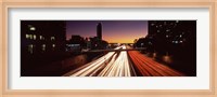 Framed Traffic on the road, City of Los Angeles, California, USA