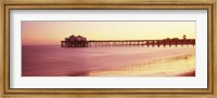 Framed Pier at sunrise, Malibu Pier, Malibu, Los Angeles County, California, USA