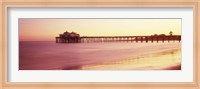 Framed Pier at sunrise, Malibu Pier, Malibu, Los Angeles County, California, USA
