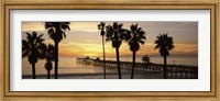 Framed Silhouette of a pier, San Clemente Pier, Los Angeles County, California