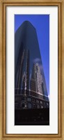 Framed Low angle view of a skyscraper in a city, City Of Los Angeles, Los Angeles County, California, USA