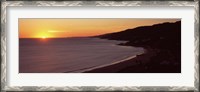 Framed Beach at sunset, Malibu Beach, Malibu, Los Angeles County, California, USA