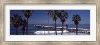 Framed Pier over an ocean, San Clemente Pier, Los Angeles County, California, USA