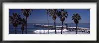 Framed Pier over an ocean, San Clemente Pier, Los Angeles County, California, USA