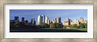 Framed Skyscrapers in a city, Central Park, Manhattan, New York City, New York State, USA 2010