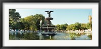 Framed Fountain in a park, Central Park, Manhattan, New York City, New York State, USA