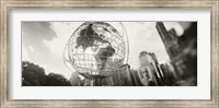Framed Steel globe, Columbus Circle, Manhattan, New York City, New York State, USA