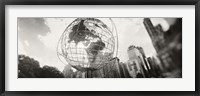 Framed Steel globe, Columbus Circle, Manhattan, New York City, New York State, USA