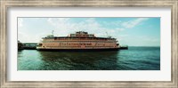 Framed Ferry in a river, Staten Island Ferry, Staten Island, New York City, New York State, USA