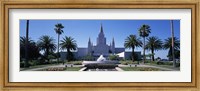 Framed Formal garden in front of a temple, Oakland Temple, Oakland, Alameda County, California