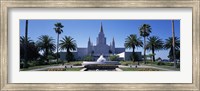 Framed Formal garden in front of a temple, Oakland Temple, Oakland, Alameda County, California