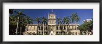 Framed Facade of a government building, Aliiolani Hale, Honolulu, Oahu, Honolulu County, Hawaii, USA