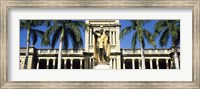 Framed Statue of King Kamehameha, Aliiolani Hale, Honolulu, Hawaii