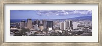 Framed High angle view of a city, Honolulu, Oahu, Honolulu County, Hawaii, USA 2010