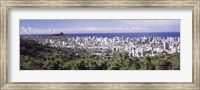 Framed View of Honolulu with the ocean in the background, Oahu, Honolulu County, Hawaii, USA 2010