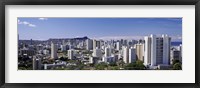 Framed High rise buildings, Honolulu, Oahu, Honolulu County, Hawaii, USA 2010