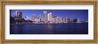 Framed Skyscrapers at the waterfront, Honolulu, Hawaii, USA