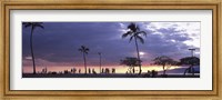 Framed Tourists on the beach, Honolulu, Oahu, Hawaii, USA