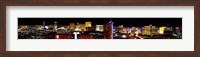 Framed High angle view of a city at night, Las Vegas, Clark County, Nevada, USA 2011